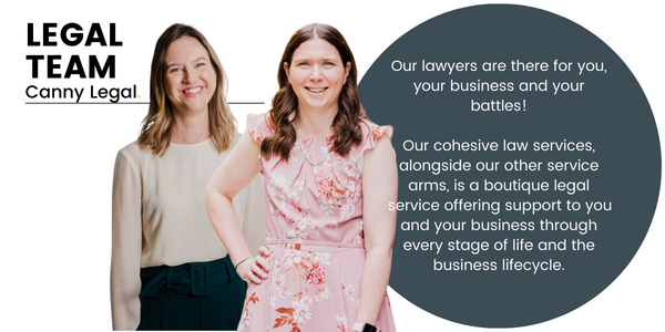 Pictured, Canny Legal Lawyers Gabrielle Andersen and Karlene Wightman