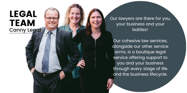 Pictured, Adam Wightman, Vickie Walsh and Karlene Wightman - our Legal Team.